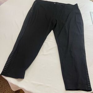 NWT Magaschoni Woman Black Pull On Studded Pants Plus Size 3X New